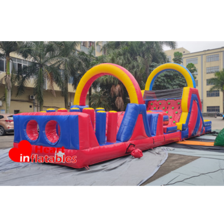 40ft Fun Run Obstacle Course 2 parts - Heart Inflatables Factory