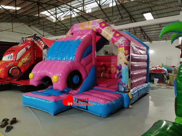 Pink Car Bouncy Slide 5.1m x 3.7m