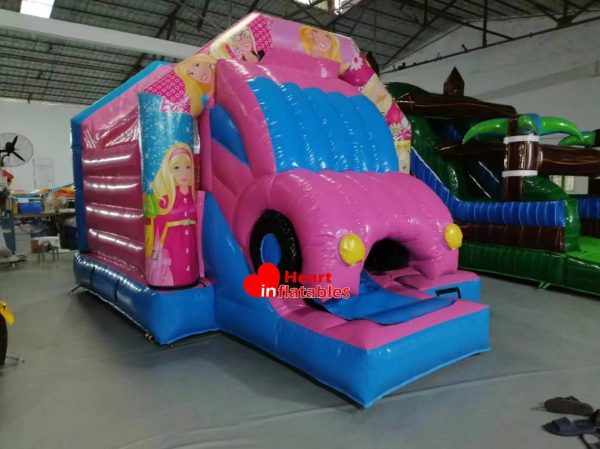 Pink Car Bouncy Slide 5.1m x 3.7m