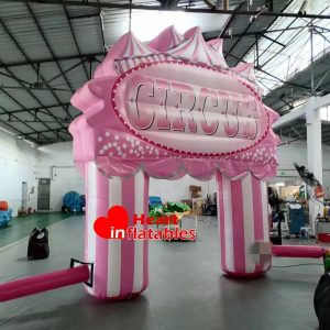 Pink White Circus Arch 15ft Height