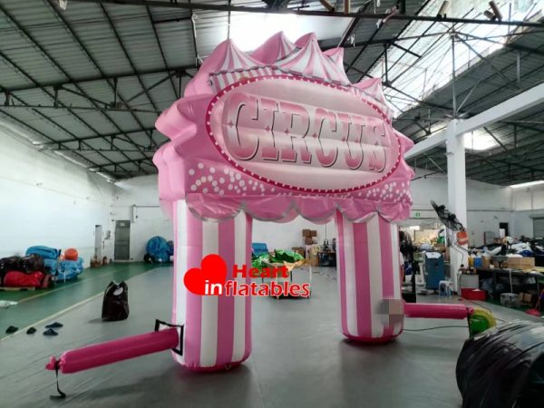 Pink White Circus Arch 15ft Height