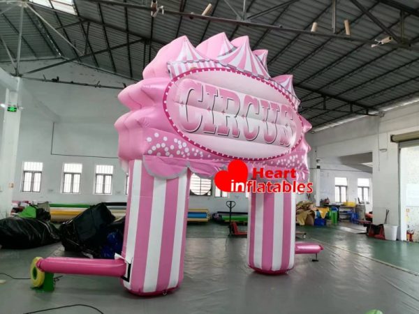 Pink White Circus Arch 15ft Height