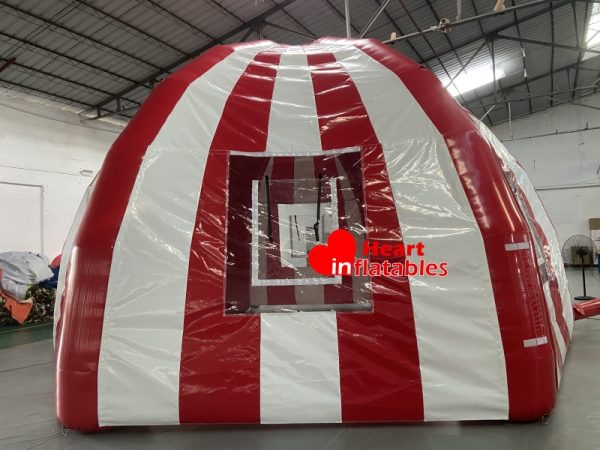 Six Doors Red White Tent 7.5m x 7.5m