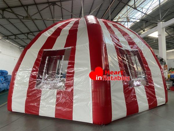 Six Doors Red White Tent 7.5m x 7.5m