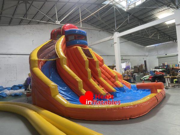 15ft Orange Dual Lane Water Slide