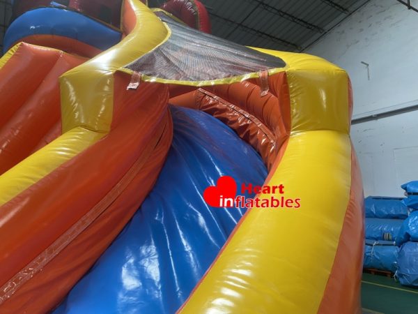 15ft Orange Dual Lane Water Slide