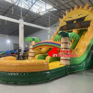 18ft Marble Yellow Green Sun Water Slide