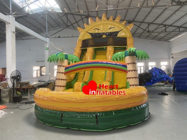 18ft Marble Yellow Green Sun Water Slide