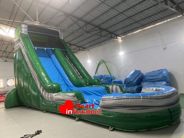 20ft Marble Green Single Lane Water Slide