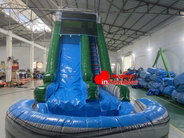 20ft Marble Green Single Lane Water Slide