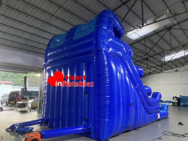 18ft Marble Blue Dual Lane Water Slide