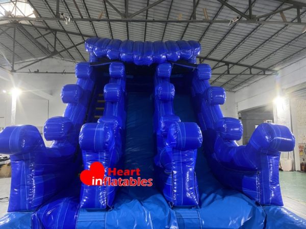 18ft Marble Blue Dual Lane Water Slide