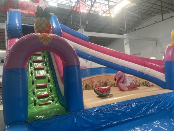 16ft Flamingo Island Single Lane Water Slide