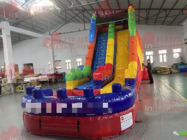 20ft Lego Single Lane Water Slide