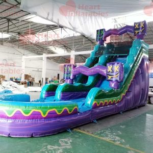 20ft Toxic Marble Single Lane Water Slide