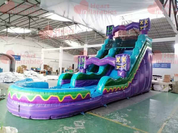 20ft Toxic Marble Single Lane Water Slide