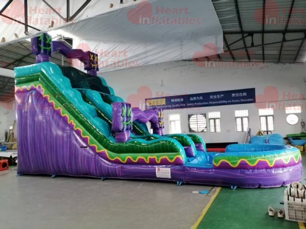 20ft Toxic Marble Single Lane Water Slide